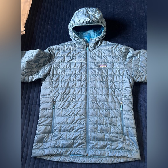 Patagonia Nano Puff Hoody Wave Blue EUC - Picture 3 of 12